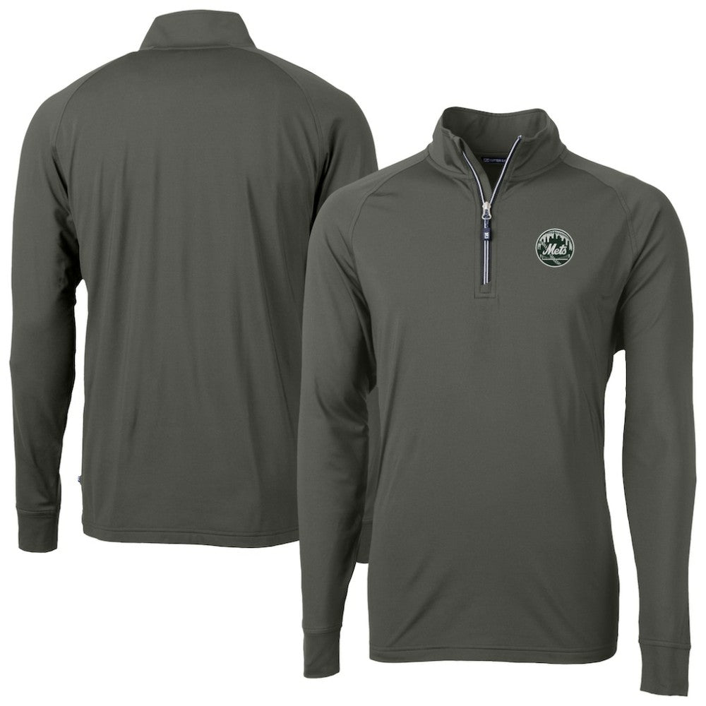 New York Mets Cutter & Buck Adapt Eco Raglan Quarter-Zip Jacket Online