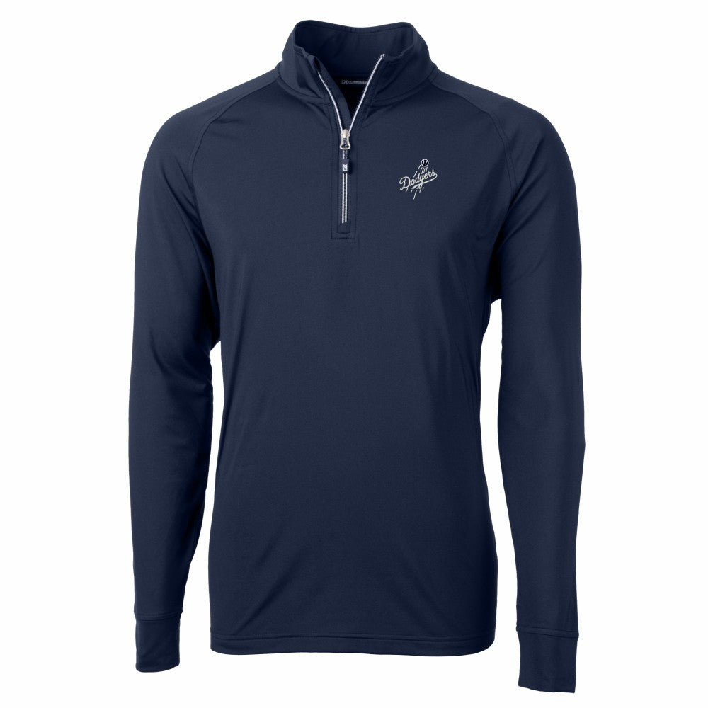 Los Angeles Dodgers Cutter & Buck Adapt Eco Raglan Quarter-Zip Jacket On Sale