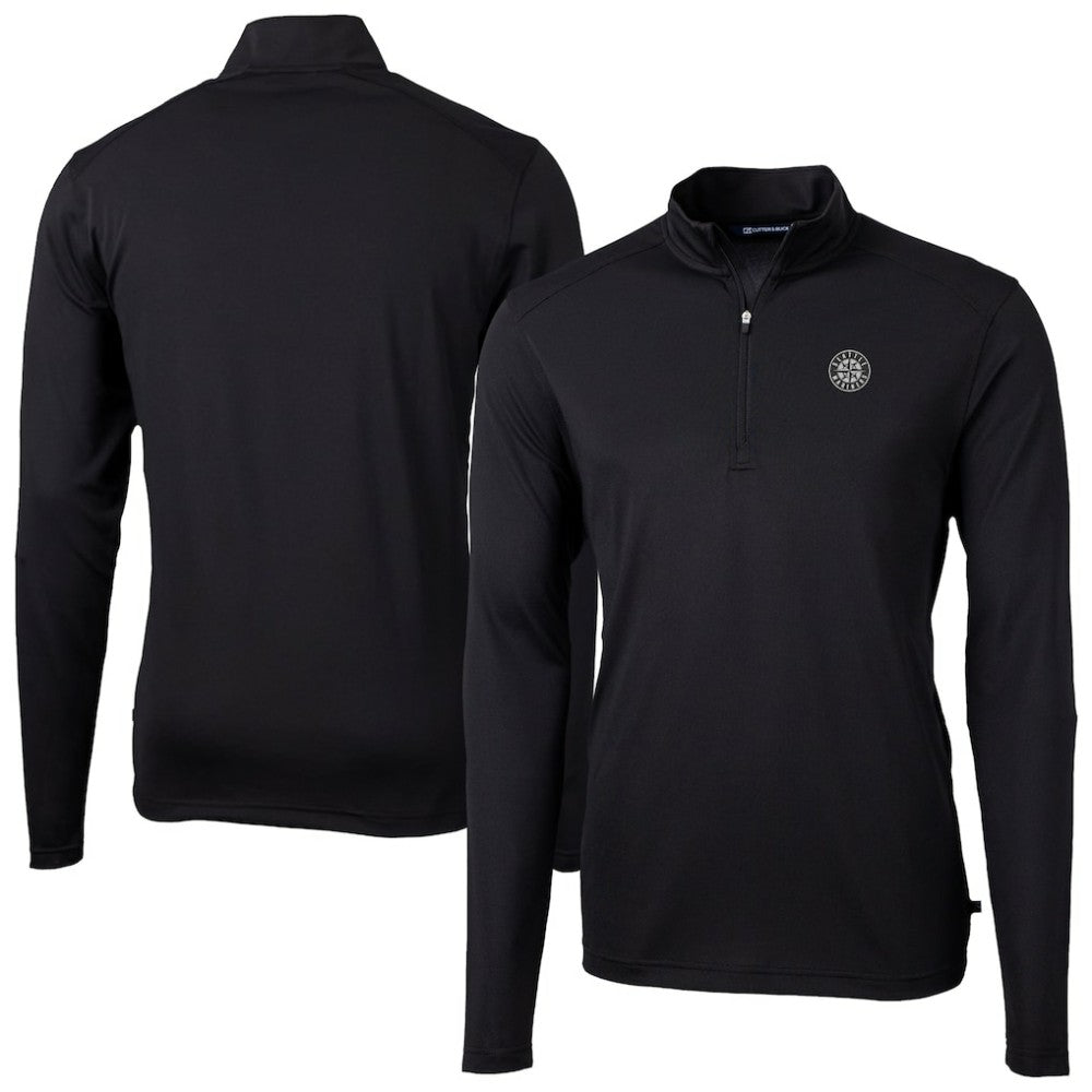 Seattle Mariners Cutter & Buck Virtue Eco Pique Quarter-Zip Jacket discount