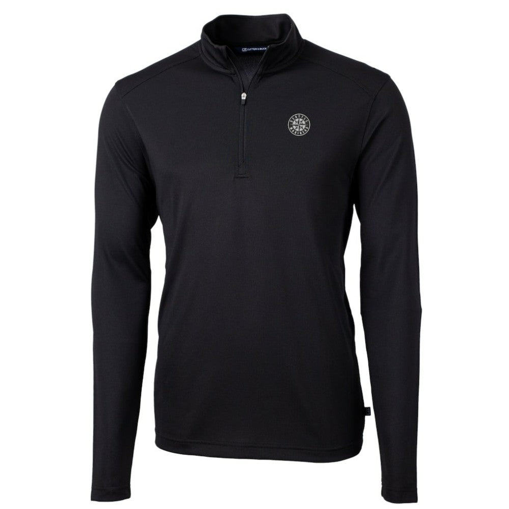 Seattle Mariners Cutter & Buck Virtue Eco Pique Quarter-Zip Jacket discount