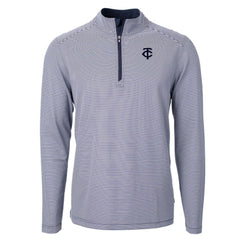 Minnesota Twins Cutter & Buck Virtue Eco Pique Micro Stripe Quarter-Zip Jacket discount