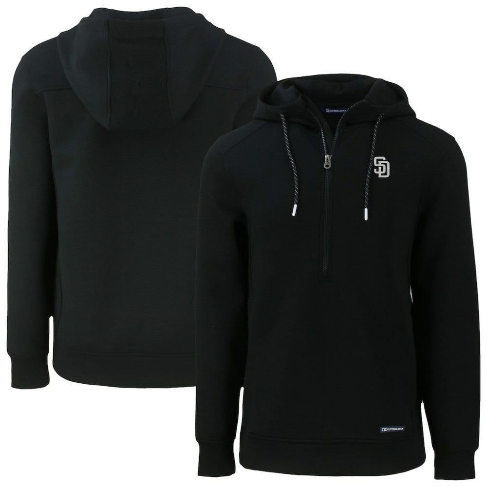 San Diego Padres Cutter & Buck Roam Eco Recycled Tri-Blend Half-Zip Hoodie discount