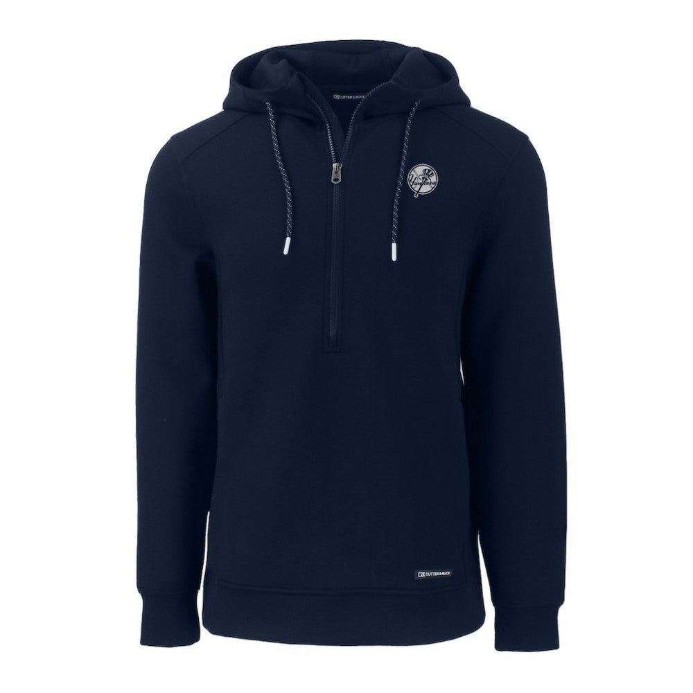 New York Yankees Cutter & Buck Roam Eco Recycled Tri-Blend Half-Zip Hoodie On Sale