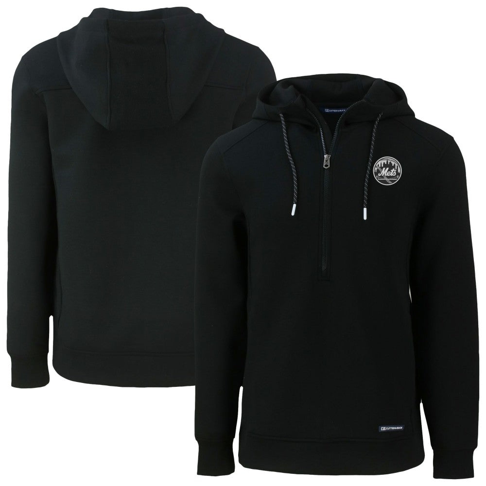 New York Mets Cutter & Buck Roam Eco Recycled Tri-Blend Half-Zip Hoodie discount