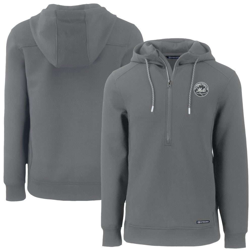 New York Mets Cutter & Buck Roam Eco Recycled Tri-Blend Half-Zip Hoodie Online