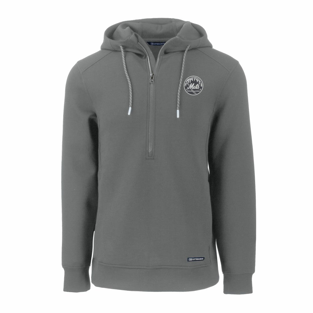 New York Mets Cutter & Buck Roam Eco Recycled Tri-Blend Half-Zip Hoodie Online