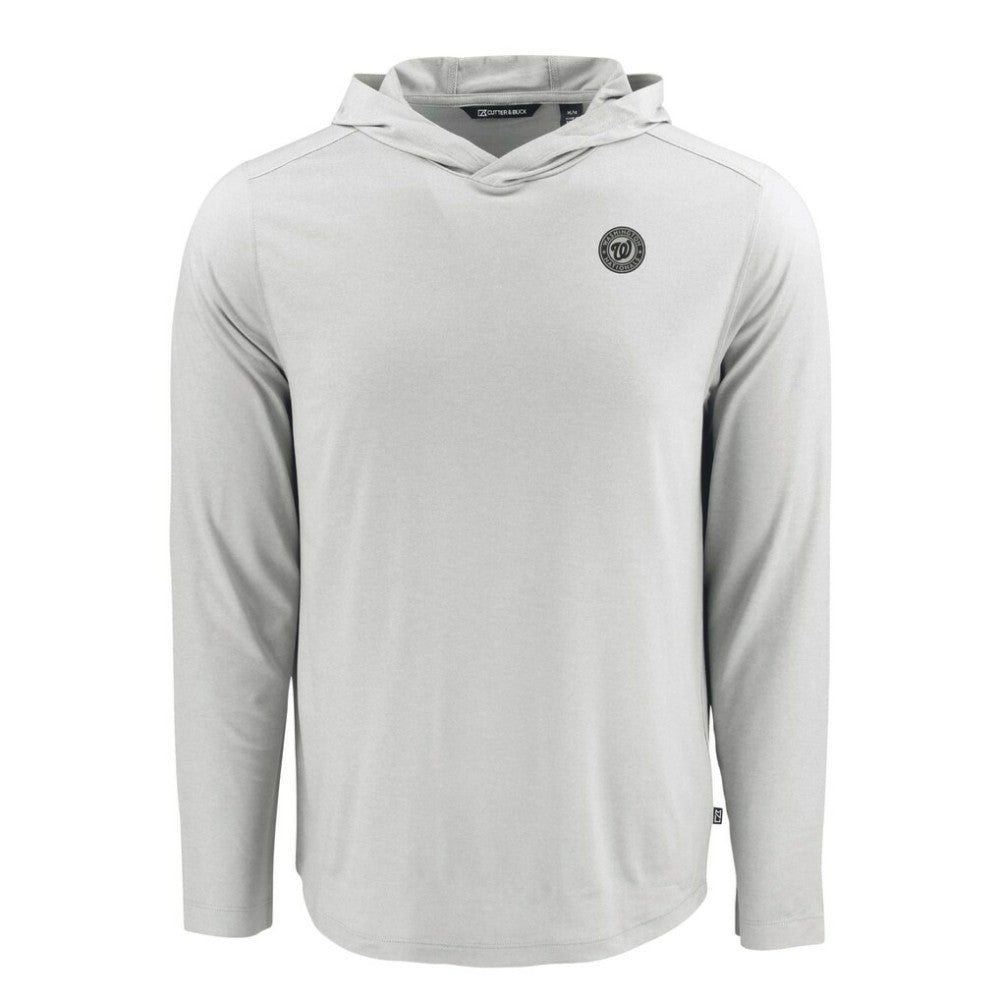 Washington Nationals Cutter & Buck Coastline Epic Comfort Eco Recycled Long Sleeve Hoodie T-Shirt Clearance