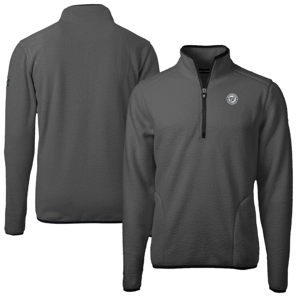 Washington Nationals Cutter & Buck Cascade Eco Fleece Quarter-Zip Jacket Sale