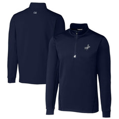 Los Angeles Dodgers Cutter & Buck Big & Tall Traverse Stretch Quarter-Zip Pullover Top Lifestyle