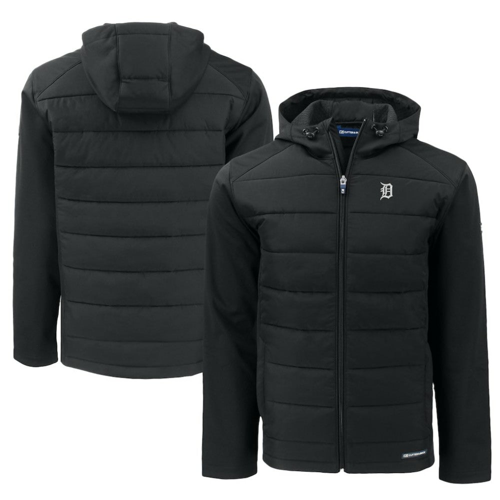 Detroit Tigers Cutter & Buck Big & Tall Evoke Hybrid Eco Softshell Recycled Full-Zip Jacket Clearance