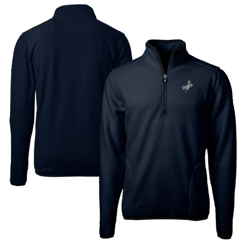 Los Angeles Dodgers Cutter & Buck Big & Tall Cascade Eco Fleece Quarter-Zip Jacket Clearance