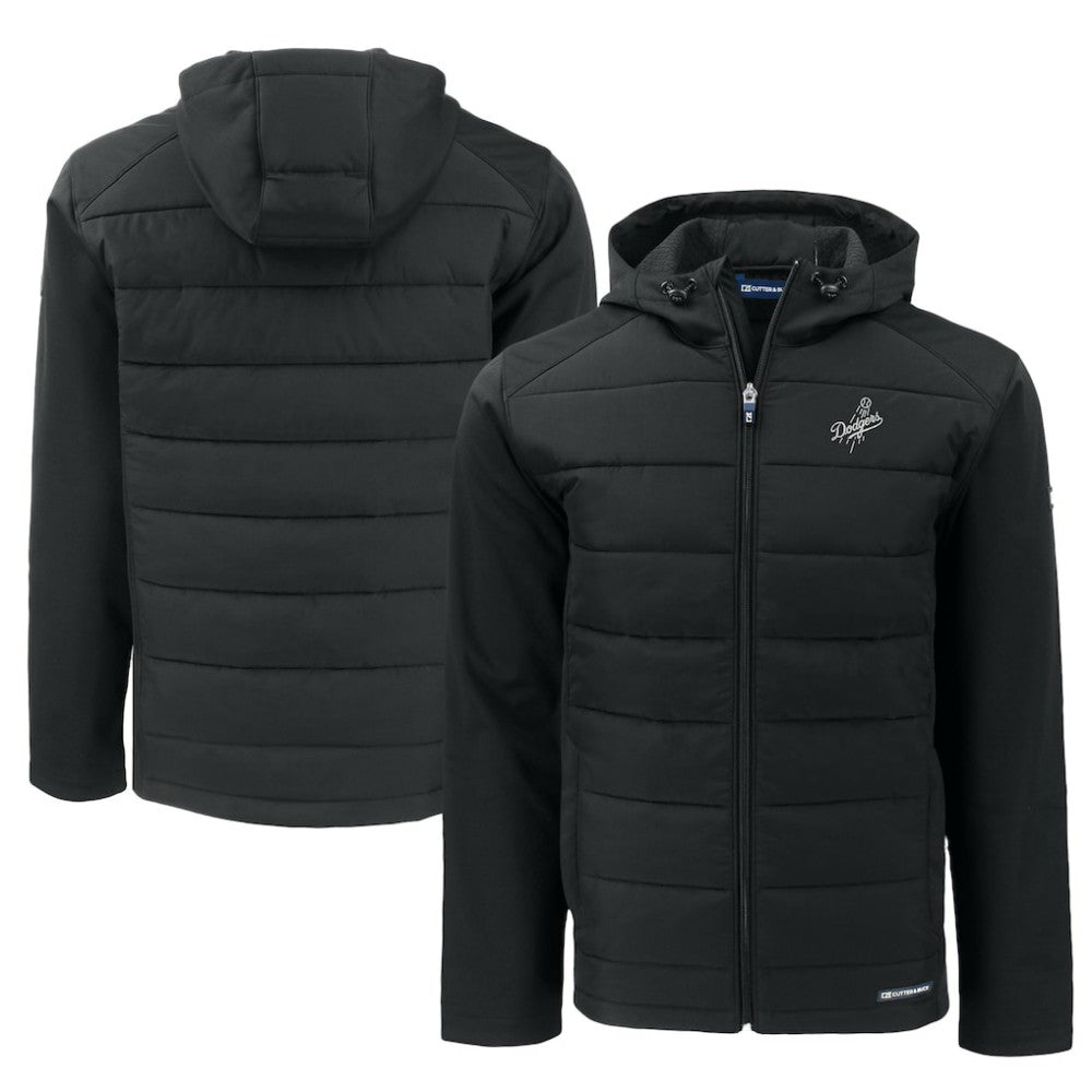 Los Angeles Dodgers Cutter & Buck Big & Tall Evoke Hybrid Eco Softshell Recycled Full-Zip Hooded PrimaLoft Jacket for sale