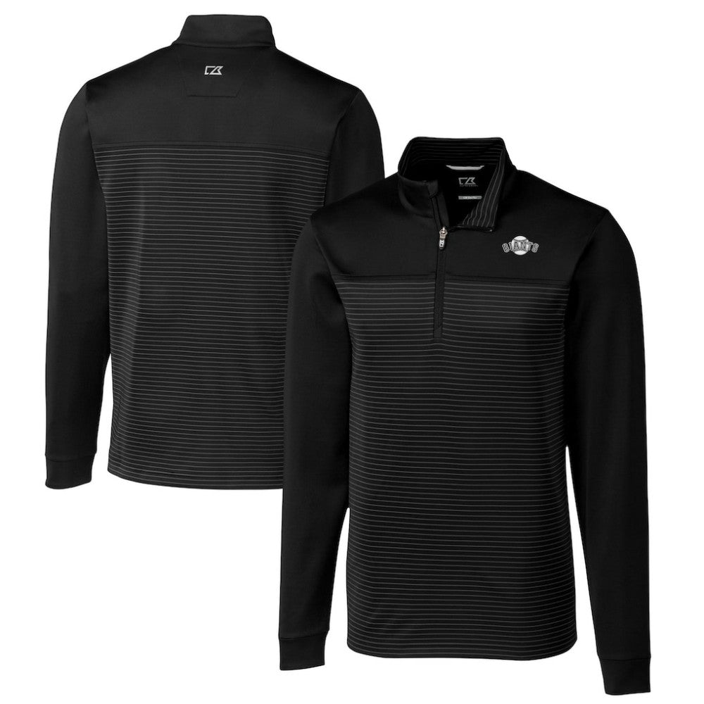 San Francisco Giants Cutter & Buck Big & Tall Traverse Stretch Stripe Eco Tri-Blend Quarter-Zip Top for sale
