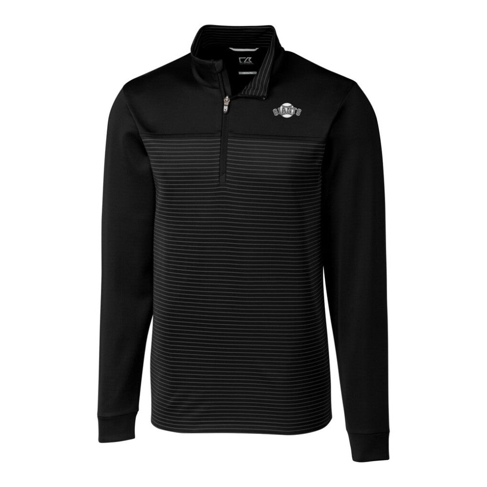 San Francisco Giants Cutter & Buck Big & Tall Traverse Stretch Stripe Eco Tri-Blend Quarter-Zip Top for sale