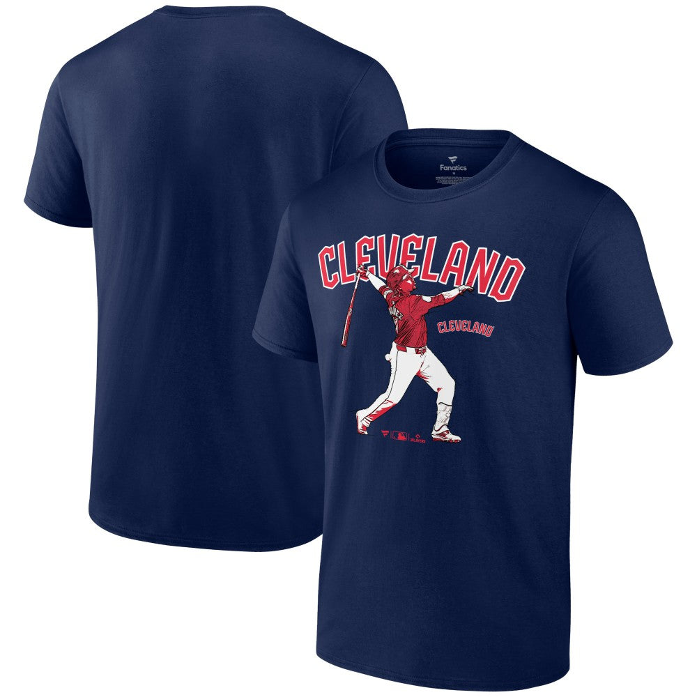 Jose Ramirez Cleveland Guardians Player Swing T-Shirt Lifestyle