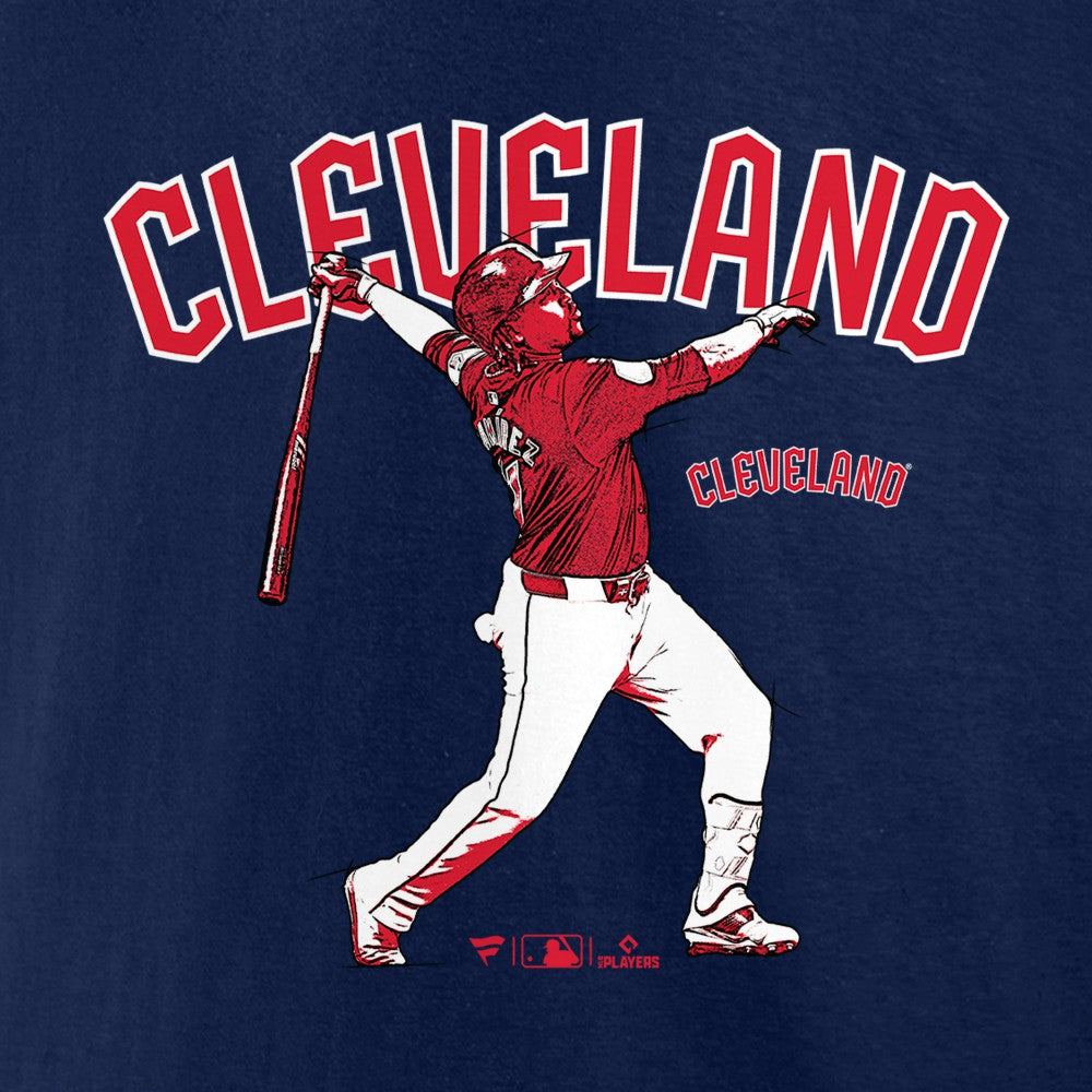 Jose Ramirez Cleveland Guardians Player Swing T-Shirt Lifestyle