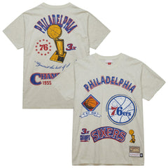 Mitchell & Ness - Philadelphia 76ers Hardwood Classics Legacy Defined Retro Championship T-Shirt - Oatmeal