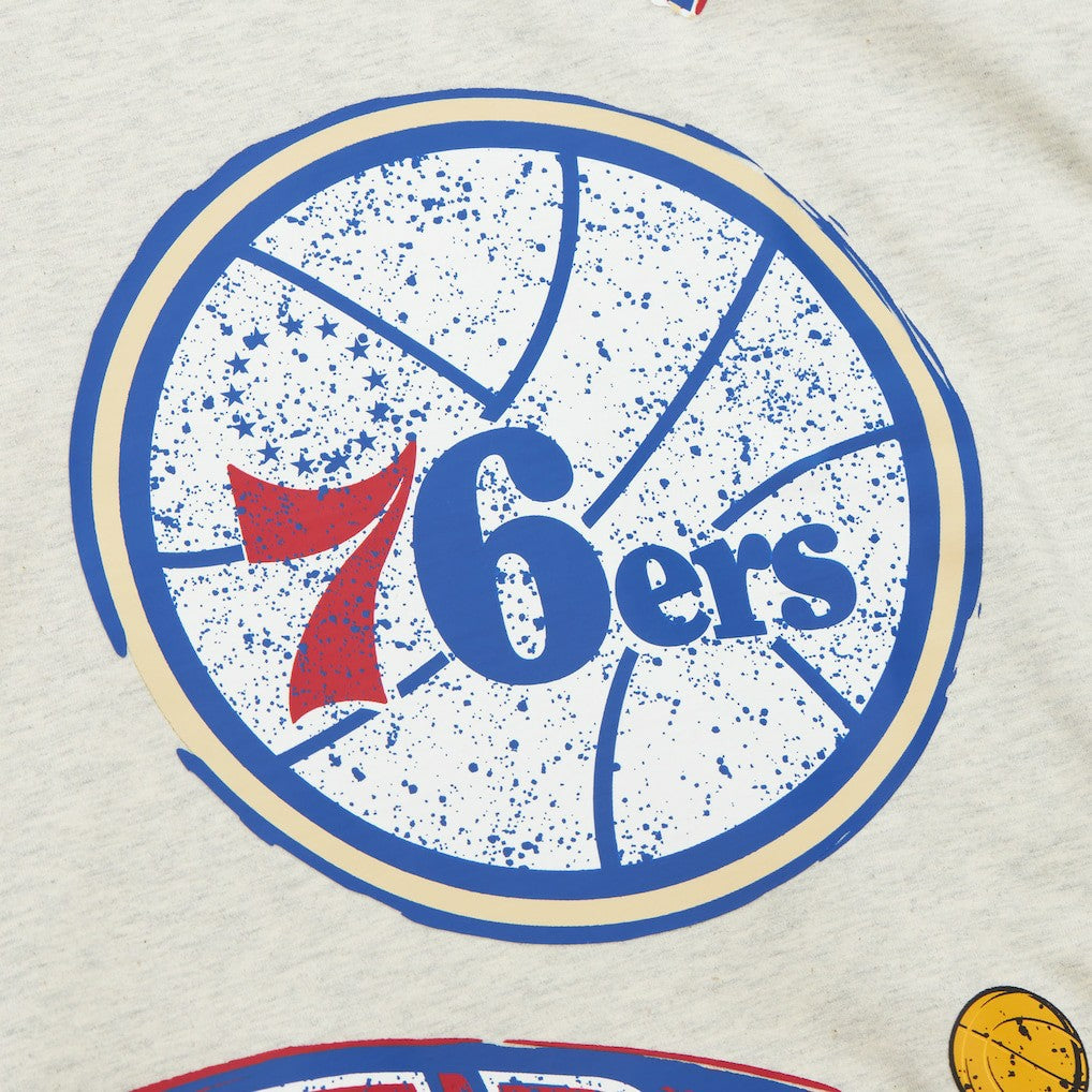 Mitchell & Ness - Philadelphia 76ers Hardwood Classics Legacy Defined Retro Championship T-Shirt - Oatmeal