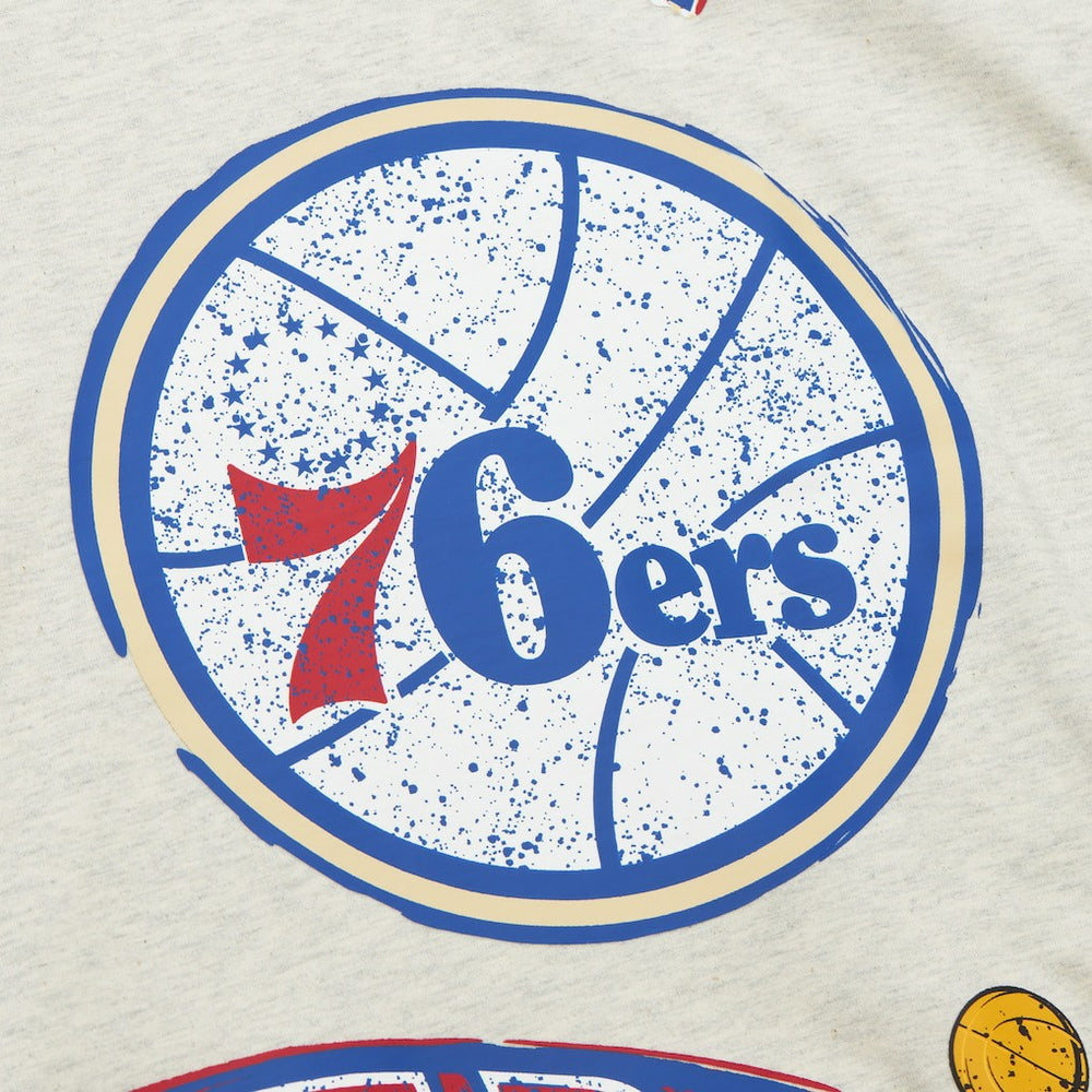 Mitchell & Ness - Philadelphia 76ers Hardwood Classics Legacy Defined Retro Championship T-Shirt - Oatmeal
