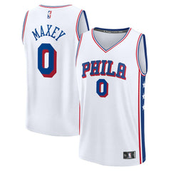 Fanatics - Tyrese Maxey Philadelphia 76ers Youth Fast Break Replica Player Jersey - Association Edition - White