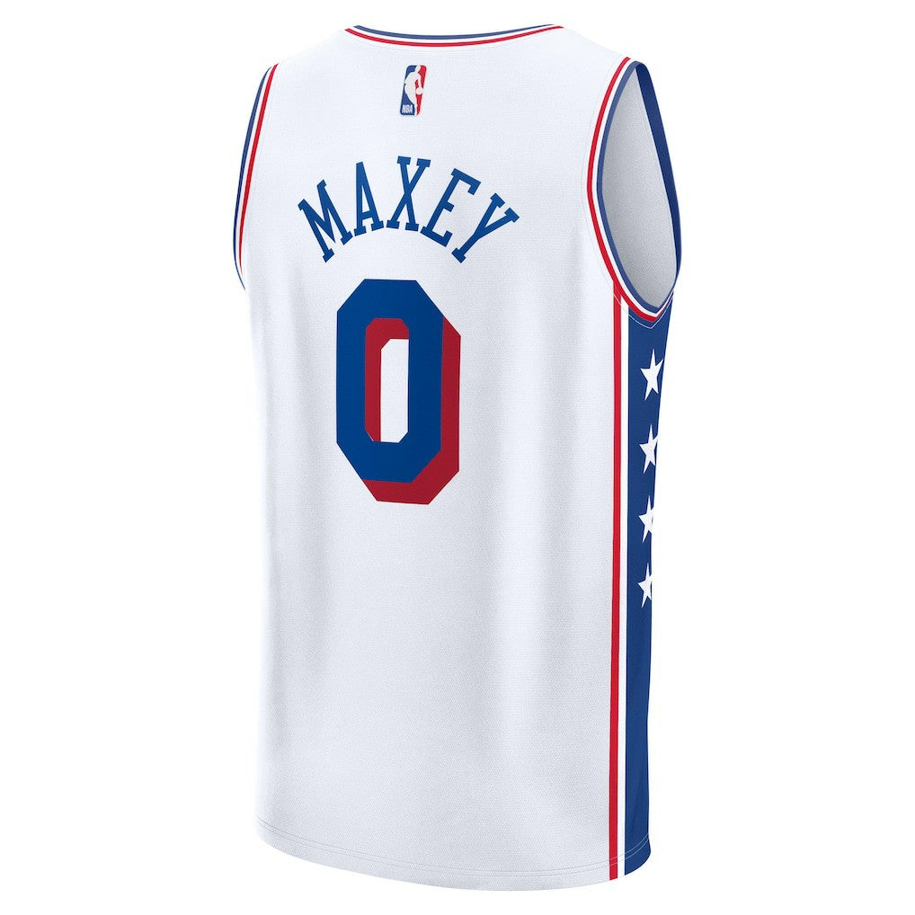 Fanatics - Tyrese Maxey Philadelphia 76ers Youth Fast Break Replica Player Jersey - Association Edition - White