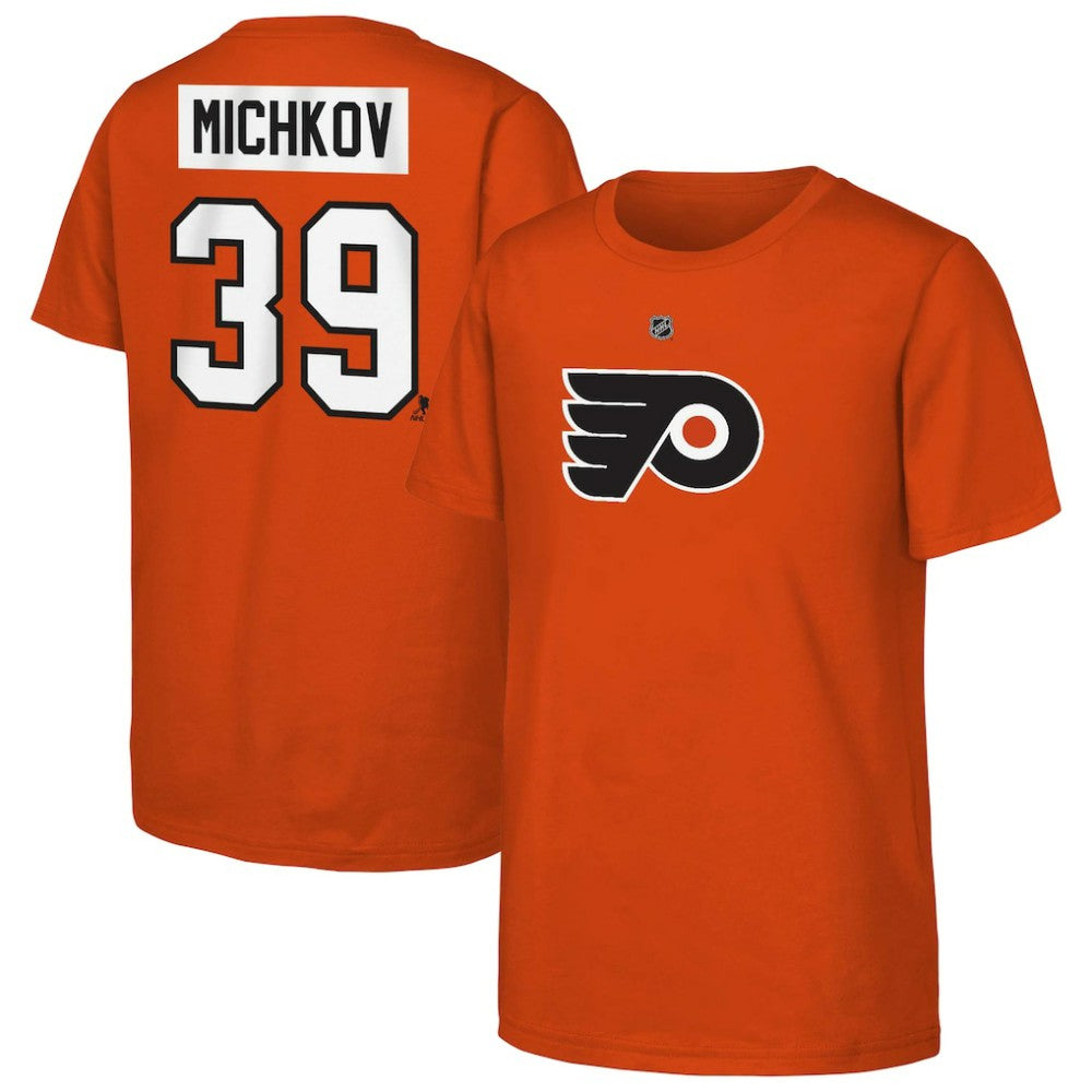 Matvei Michkov Philadelphia Flyers - Youth Player Name & Number T-Shirt Orange
