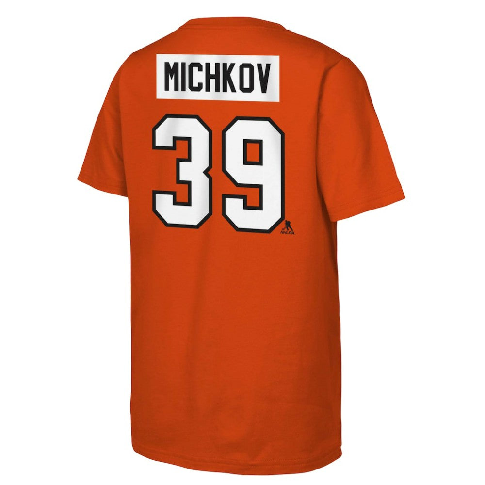 Matvei Michkov Philadelphia Flyers - Youth Player Name & Number T-Shirt Orange