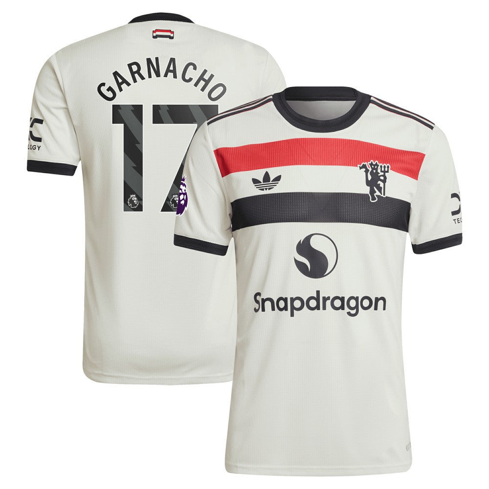 Adidas Alejandro Garnacho Manchester United Originals 2024/25 Third Jerseys - Cream