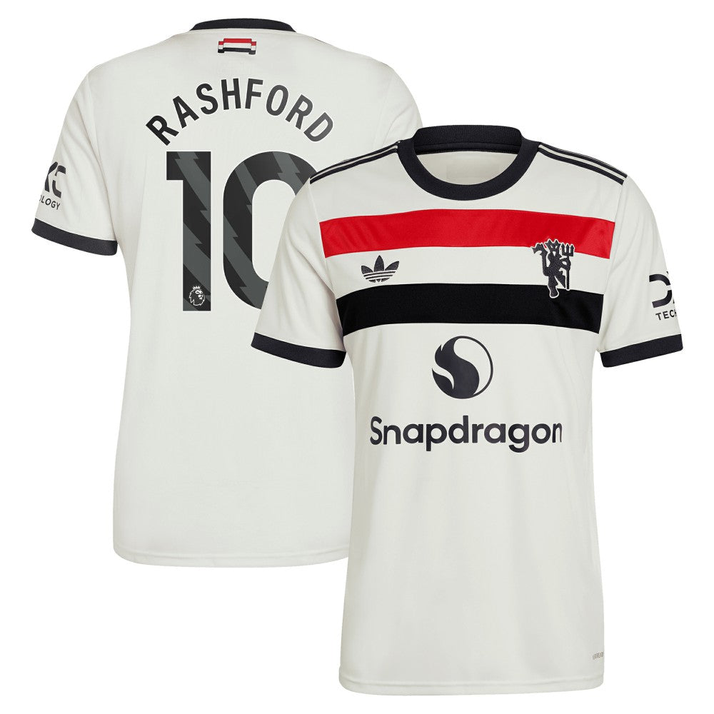 Adidas Marcus Rashford Manchester United Originals 2024/25 Third Replica Jerseys - Cream