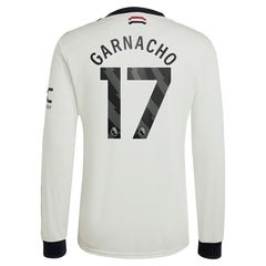 Adidas Alejandro Garnacho Manchester United Originals 2024/25 Third Replica Long Sleeve Jerseys - Cream