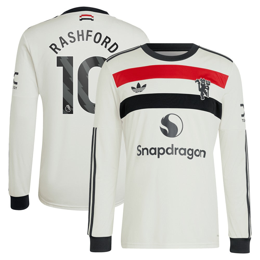 Adidas Marcus Rashford Manchester United Originals 2024/25 Third Replica Long Sleeve Jerseys - Cream