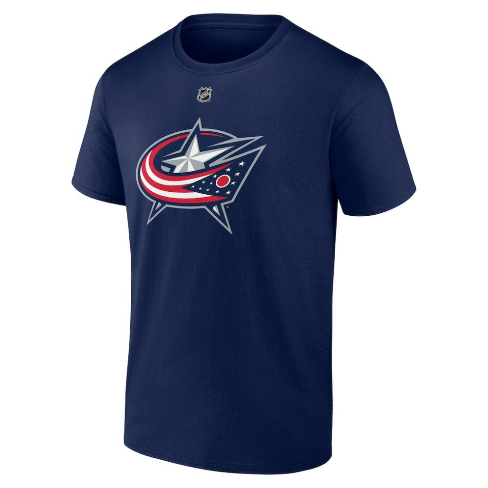 Adam Fantilli Columbus Blue Jackets - Fanatics Authentic Stack Name & Number T-Shirt Navy
