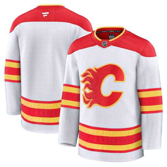 Calgary Flames Fanatics Away Premium Jersey - White | NHL Jerseys