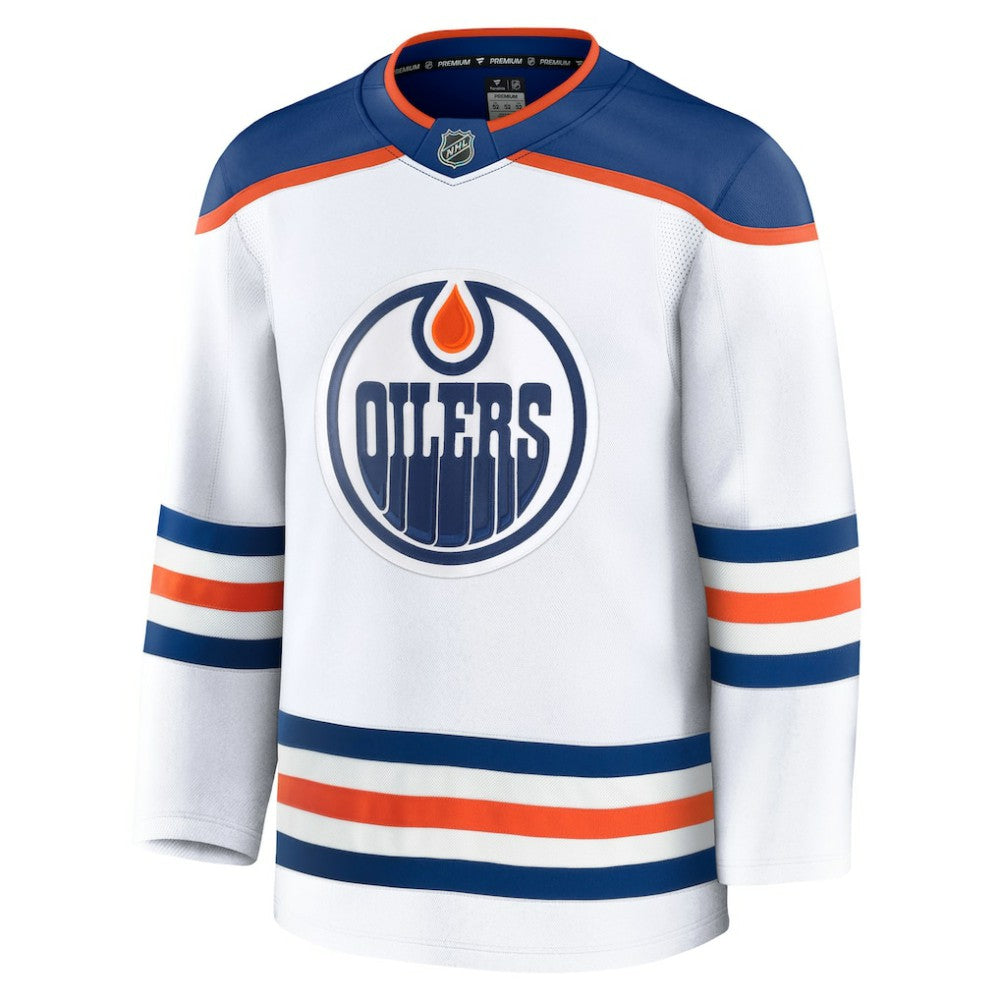 Edmonton Oilers Fanatics Away Premium Jersey - White | NHL Jerseys