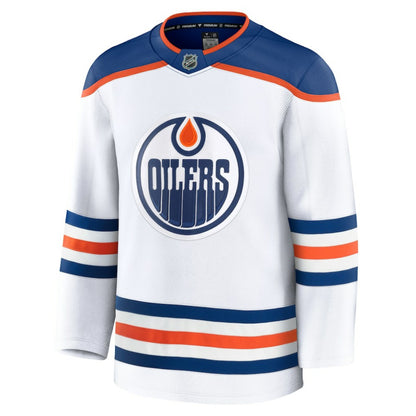 Edmonton Oilers Fanatics Away Premium Jersey - White | NHL Jerseys