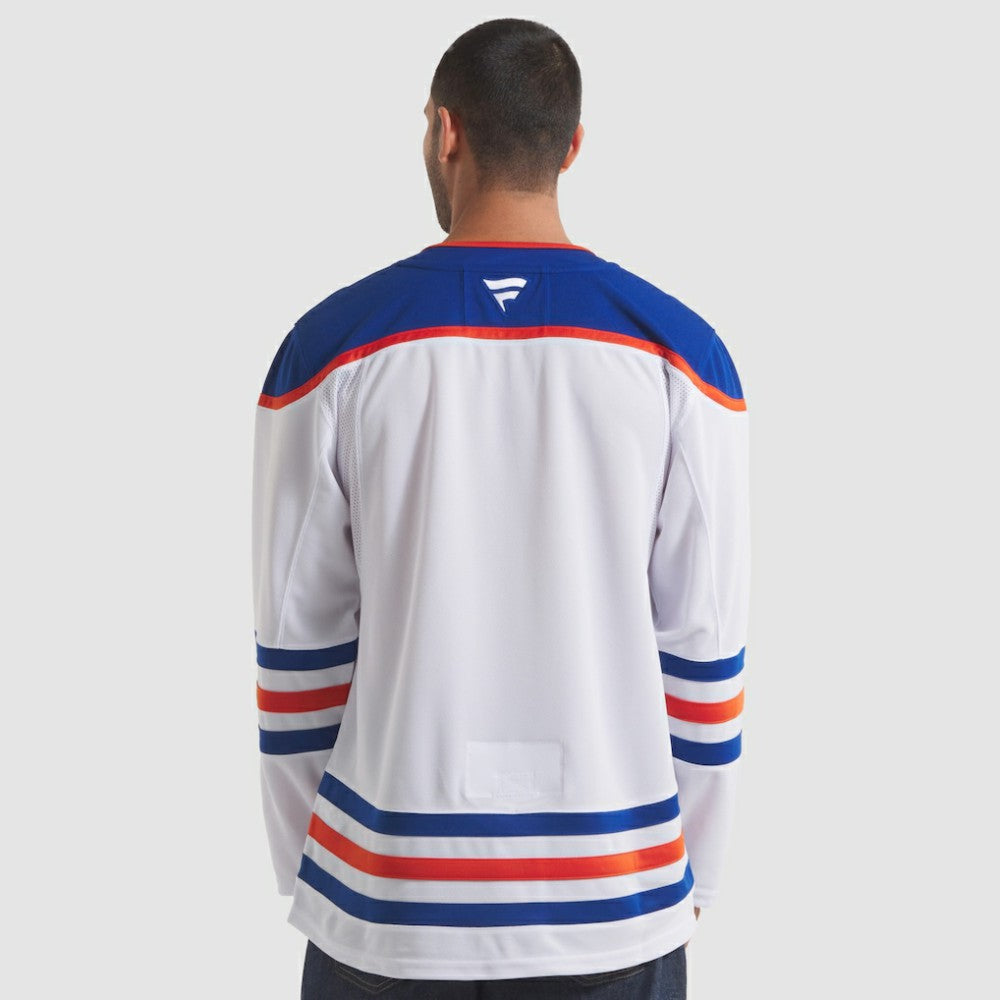 Edmonton Oilers Fanatics Away Premium Jersey - White | NHL Jerseys