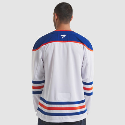 Edmonton Oilers Fanatics Away Premium Jersey - White | NHL Jerseys