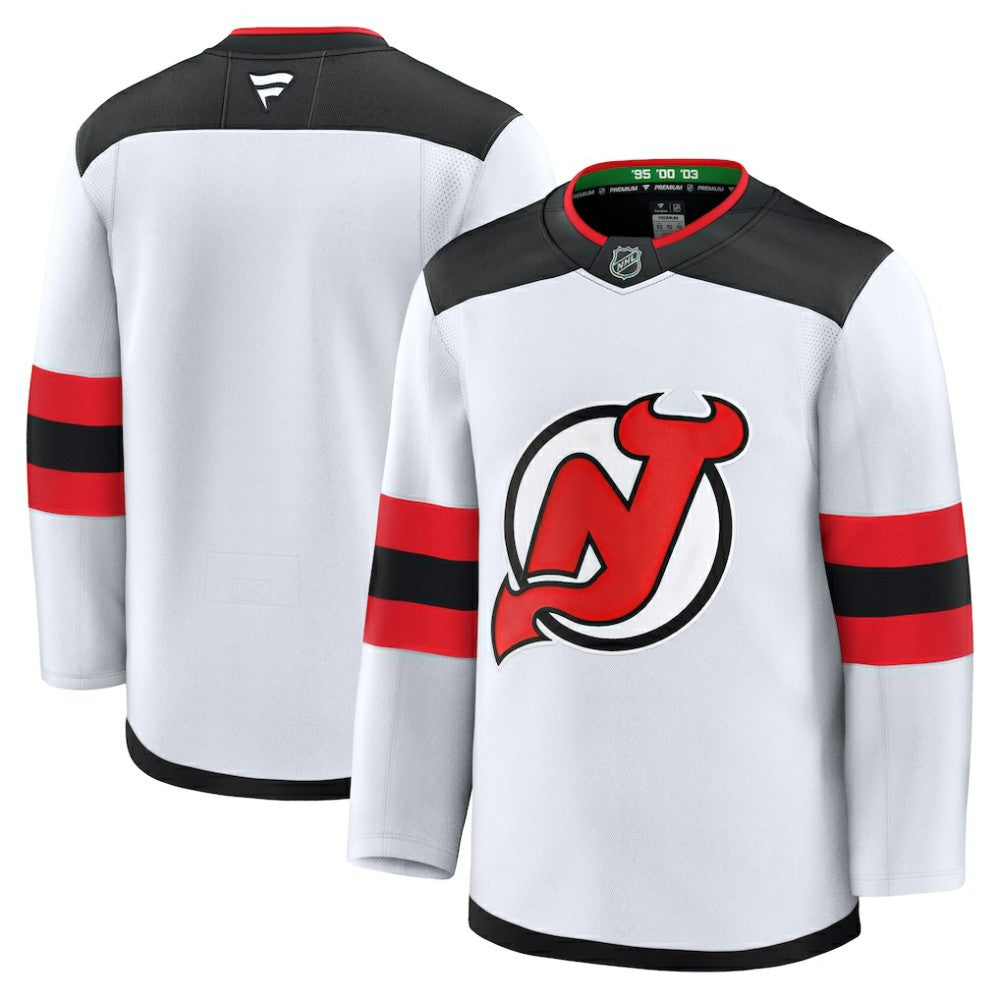 New Jersey Devils Fanatics Away Premium Jersey - White | NHL Jerseys