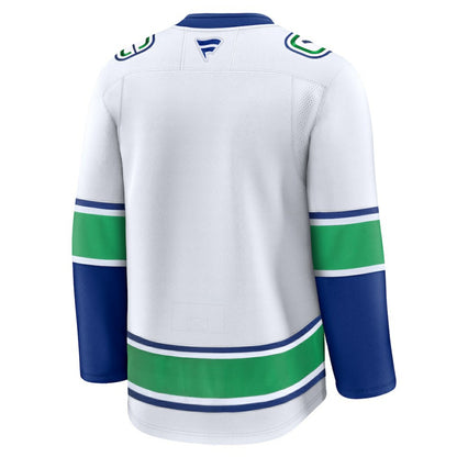Vancouver Canucks Fanatics Away Premium Jersey - White | NHL Jerseys