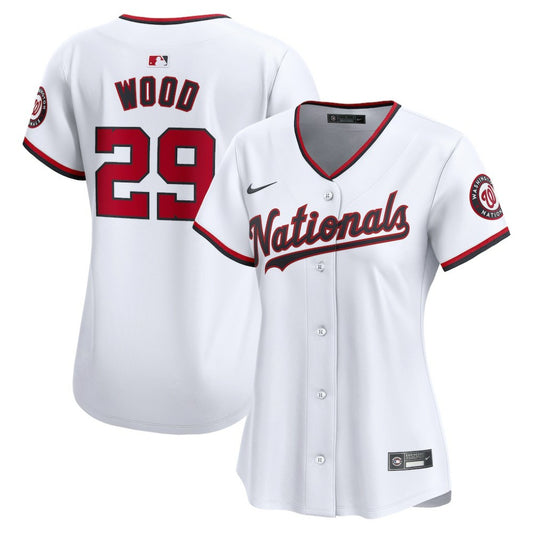 James Wood Washington Nationals Nike Women's Home Limited Player Jersey - White | MLB Jerseys