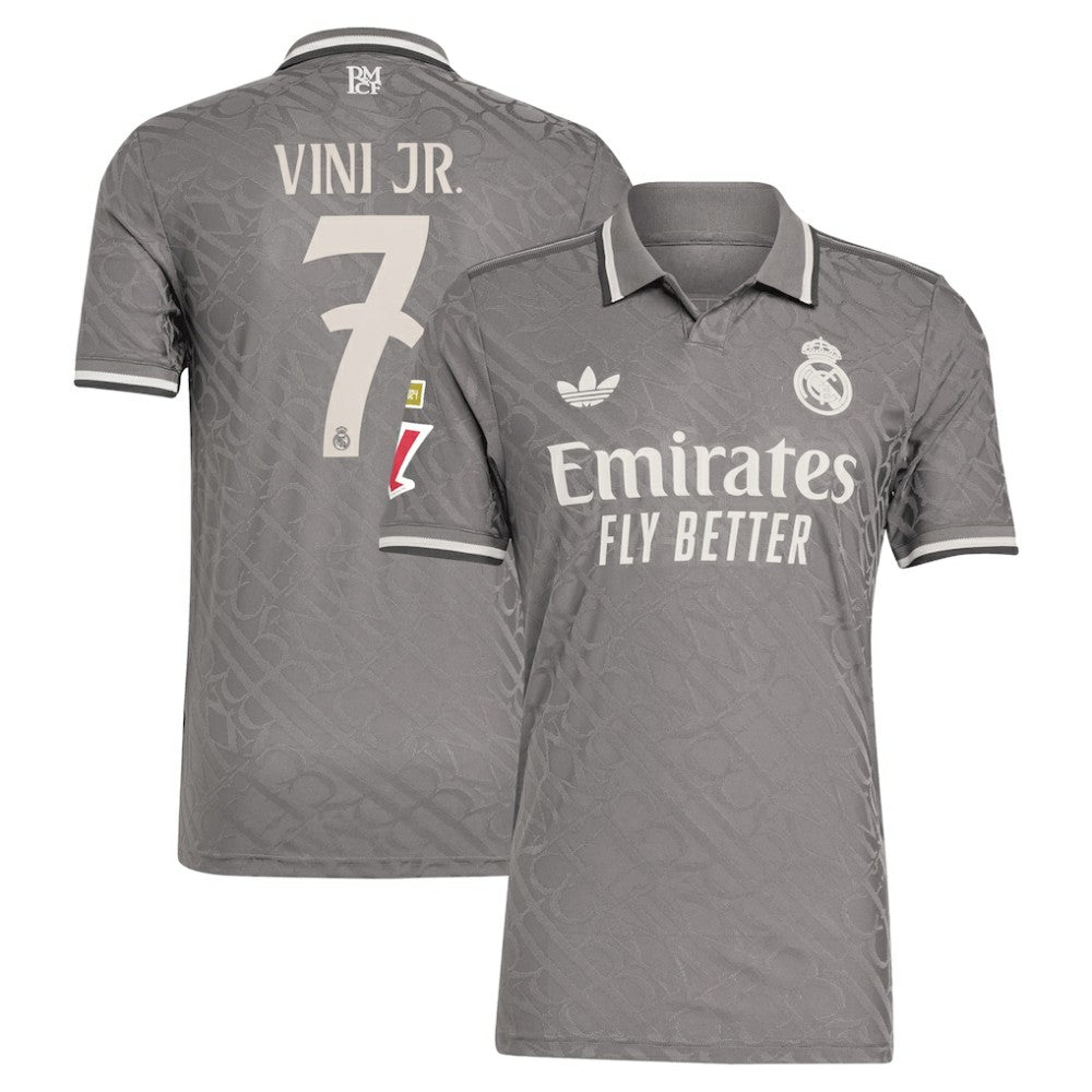 Adidas Vini Jr. Real Madrid Originals 2024/25 Third Player Jerseys - Charcoal