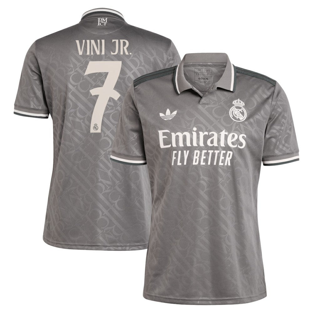 Adidas Vini Jr. Real Madrid Originals 2024/25 Third Replica Player Jerseys - Charcoal