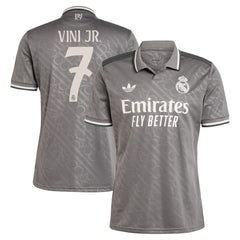 Adidas Vini Jr. Real Madrid Originals 2024/25 Third Replica Player Jerseys - Charcoal