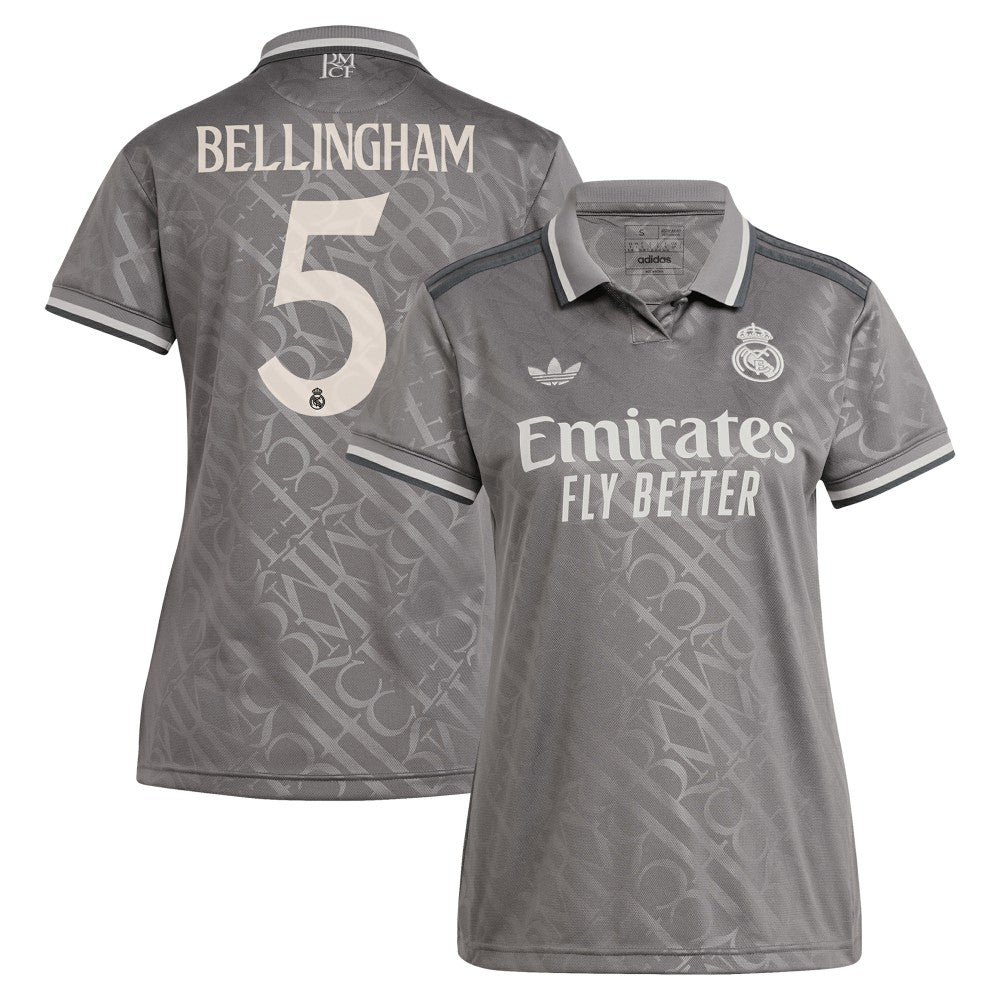 Adidas Jude Bellingham Real Madrid Originals Women's 2024/25 Third Replica Player Jerseys - Charcoal