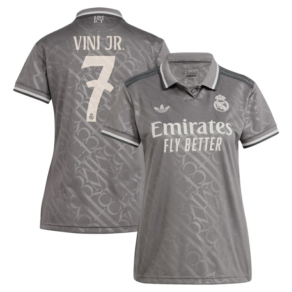 Adidas Vini Jr. Real Madrid Originals Women's 2024/25 Third Replica Player Jerseys - Charcoal