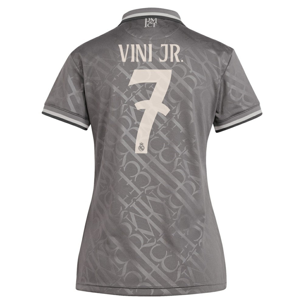 Adidas Vini Jr. Real Madrid Originals Women's 2024/25 Third Replica Player Jerseys - Charcoal