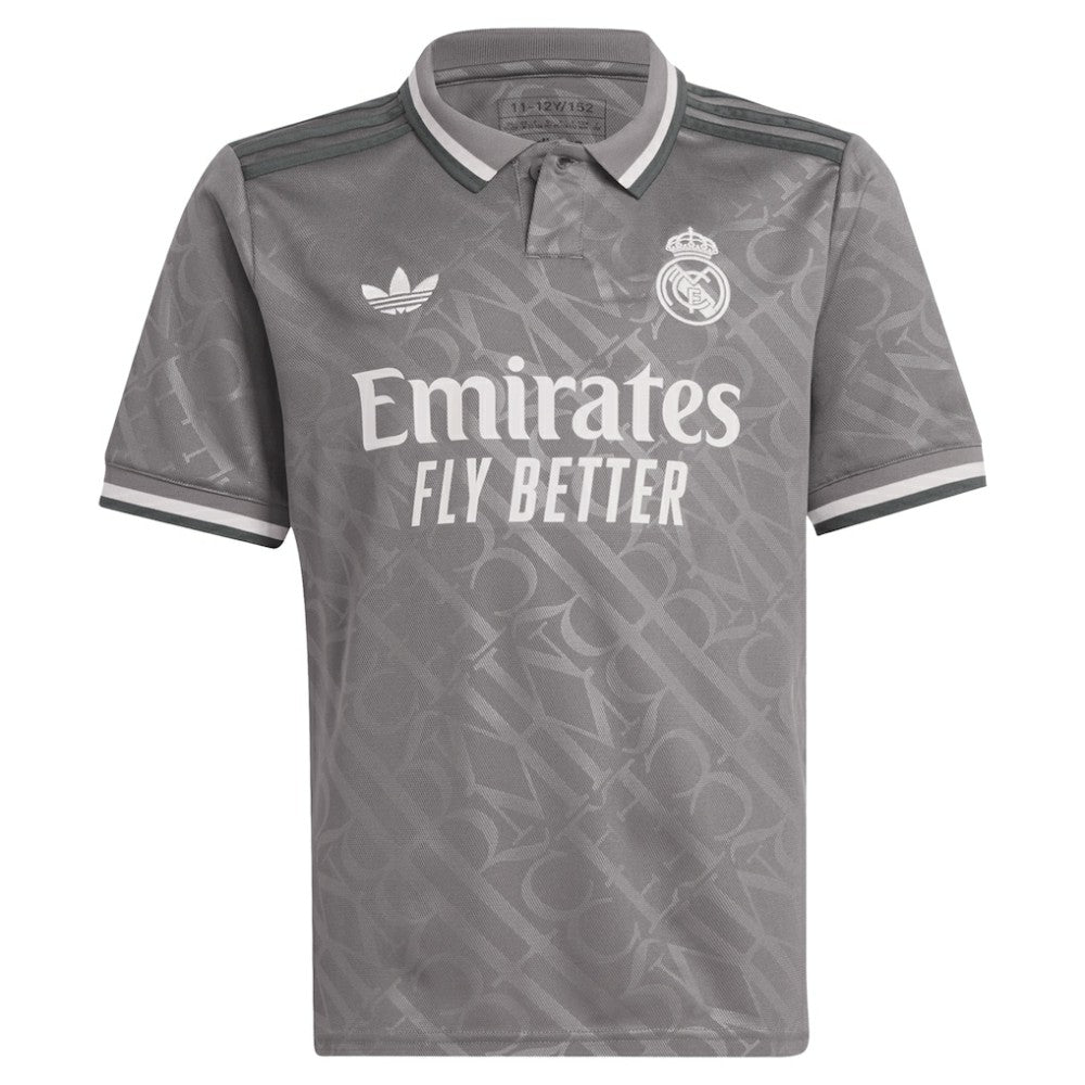 Adidas Jude Bellingham Real Madrid Originals Youth 2024/25 Third Replica Player Jerseys - Charcoal