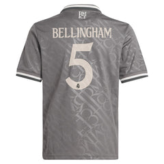 Adidas Jude Bellingham Real Madrid Originals Youth 2024/25 Third Replica Player Jerseys - Charcoal