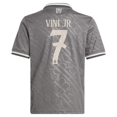 Adidas Vini Jr. Real Madrid Originals Youth 2024/25 Third Replica Player Jerseys - Charcoal