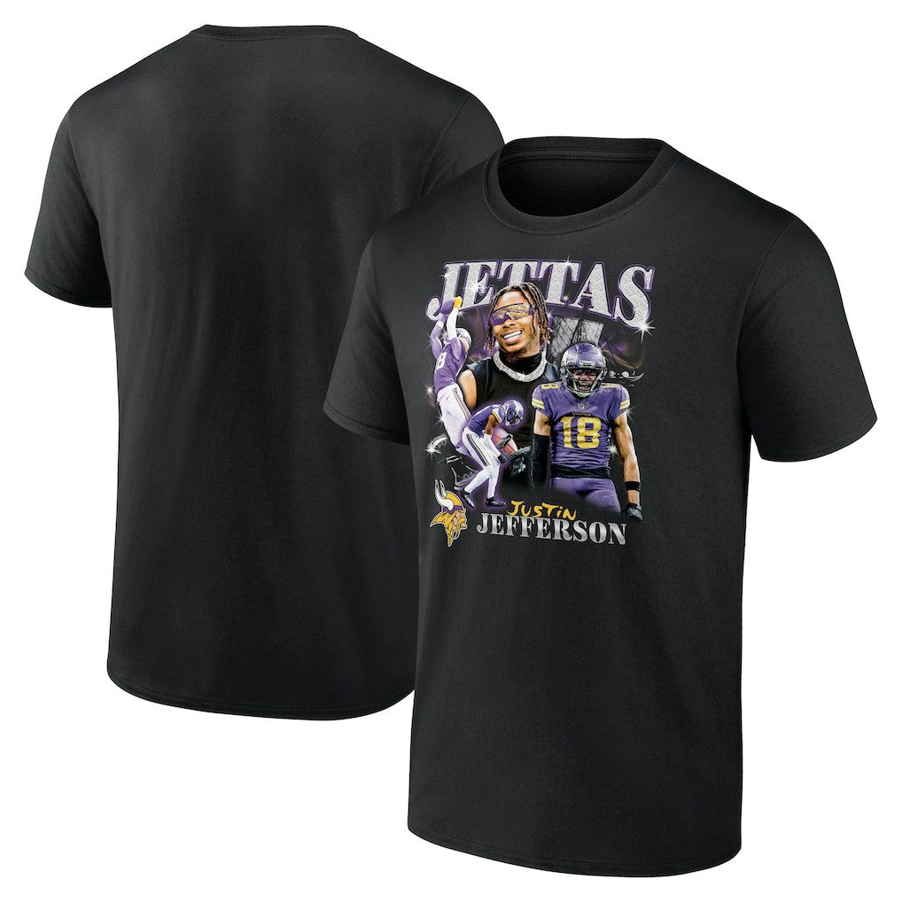 Justin Jefferson Minnesota Vikings Notorious Player Graphic T-Shirt Black - Fanatics